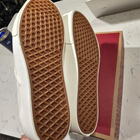 Vans Classic Slip on Stackform Men's Size 10 MARSHMELLOW CHECKERBOARD NEW W 11.5 - Picture 7 of 7